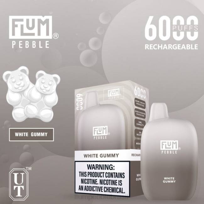 FLUM PEBBLES 6000 baforadas goma branca 828A87 | FLUM PEBBLE VAPE FLAVORS